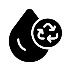Reuse water Solid Icon
