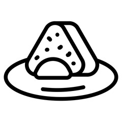 Mini onigiri  Solid Icon