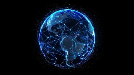 Obraz premium Global network connection over the world