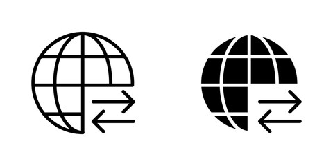 Import and export icon set. outlined and solid filled versions.