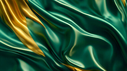 Obraz premium Website landing page background showcasing smooth gradients in emerald green and gold, creating a luxurious feel for upscale brands