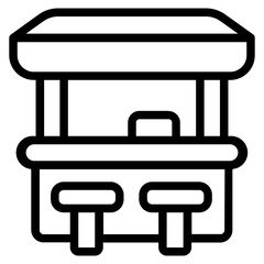 Food court Line Icon