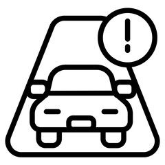 Highway traffic Line Icon