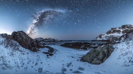 Lofoten Winter: Arctic Splendor under the Milky Way