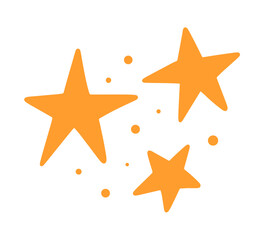 Scribble Stars Hand Drawn Doodle Shape Element