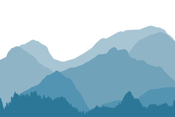 Abstract Mountain Landscape Illustration