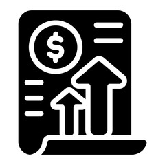 Income result Solid Icon