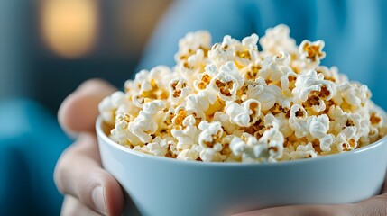 A group of friends gathered together in a cozy dimly lit setting sharing a bowl of popcorn as they enjoy watching a movie on an old fashioned tube television creating a nostalgic