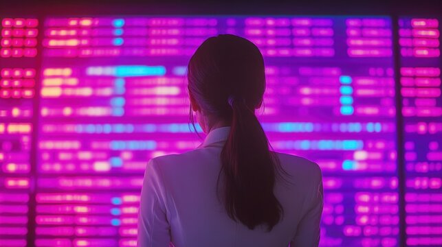 Female Business Owner Analyzing Inventory Data