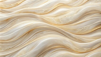 Obraz premium Elegant Ivory Waves: Long Exposure Marble Texture for Luxurious Wall Tile Design, Natural Stone Aesthetic, Interior Decor Inspiration, Home Renovation Ideas, Modern Elegance