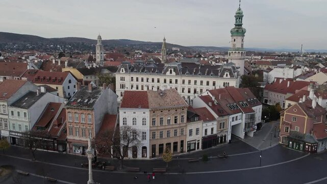 Historic Sopron skyline with Firewatch Tower