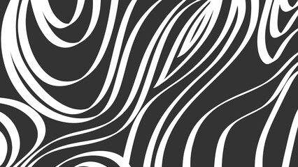 Abstract black and white wavy line pattern
