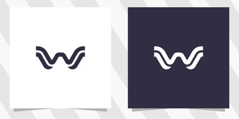 letter w logo design vector