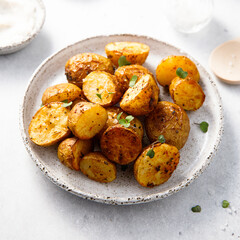 Baked baby potato with spices