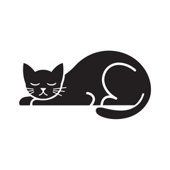 Cat vector logo silhouette