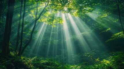 Obraz premium Sunlight Through The Trees