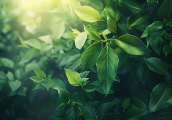 The bright sun is shining beautifully through the lush leaves of a tree