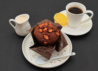 cup of coffee and Muffin cookies