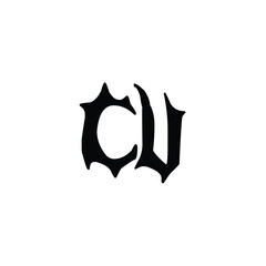 CV monogram logo design letter text name symbol monochrome logotype alphabet character simple logo