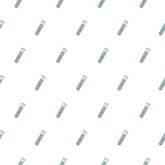 Test tube vector icon seamless patter isolated on white background