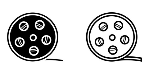 movie  set icon on white background