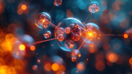 Erbium Er visualization of erbium atoms focusing electron configuration and their use in fiber optics Highlight the atomic structure and the role of erbium in lasers and amplifiers