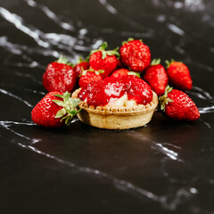 strawberries and cream pastry