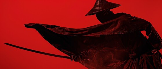 Fototapeta premium The Shadowed Sword: A Noir Ninja Assassin