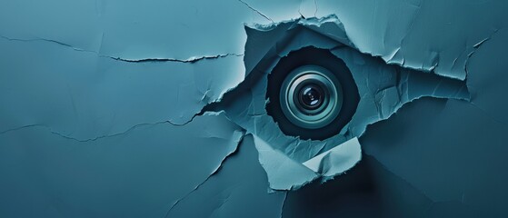 Uncovering the Truth: The Spy Camera Hidden in a Torn Paper Hole