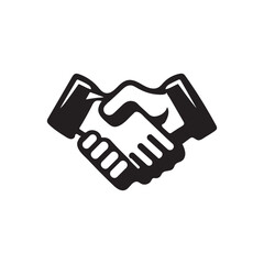 handshake icon vector illustration