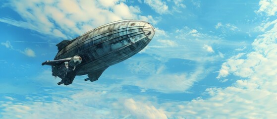 Fototapeta premium Sky High Adventure: The Spectacular AIRSHIP