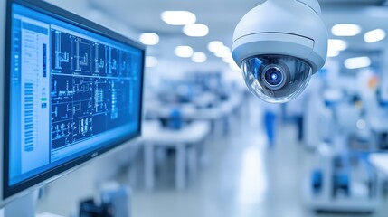 Hospital security camera, ensuring patient and staff safety through advanced surveillance technology