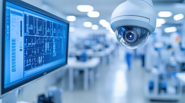 Hospital security camera, ensuring patient and staff safety through advanced surveillance technology