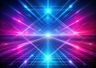 Luminous Neon Rays on Abstract Background for Tech Startup Visuals