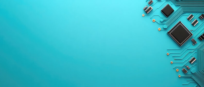 Blue technological backdrop, symbolizing innovation and business advancement, ideal for corporate presentations or digital media.