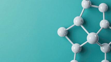 Obraz premium Atomic Science and Molecular Concepts, vibrant 3D illustration showcasing atomic structures, molecular interactions, and scientific exploration.