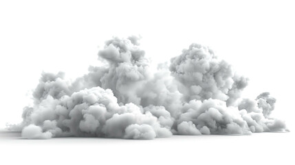 A large cloud of white smoke billows and spreads.