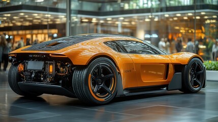 Fototapeta premium A graphene battery powering a modular, customizable electric car