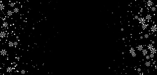 Vector winter background featuring snowflake pattern. White snow Top Falling Gradient over night sky with transparent effect and abstract overlay.