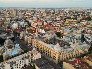 Fototapeta premium View of city Bucharest, Romania