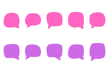 Speech bubble communication design set