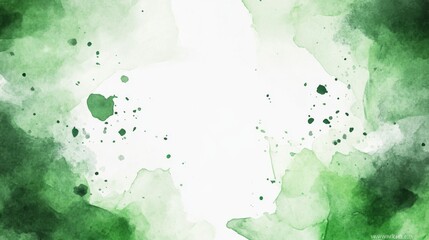 Green Watercolor Abstract Background