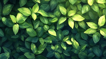 Lush Green Foliage Background