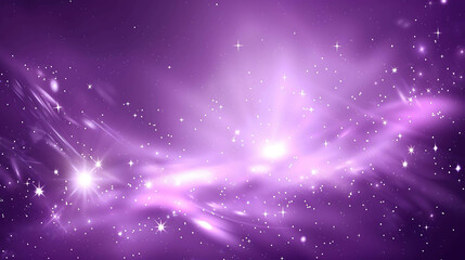 Obraz premium Glowing purple abstract background with stars.