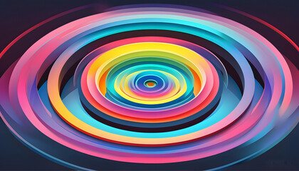 Vibrant Color Gradient Circle Vector with Smooth Gradation Effect