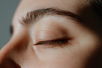 Close-up of anxious eyes gazing downward, revealing a sense of worry and deep contemplation.