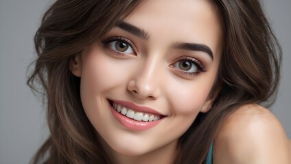 Obraz premium Portrait: Glückliche junge Frau