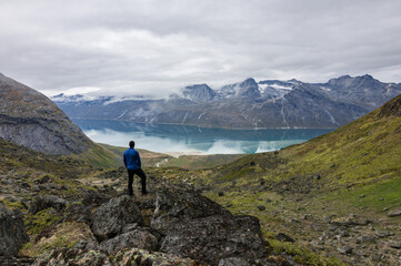 View of Ulamertorsuaq mountain and surrounding area in Tasermiut fjord (South Greenland)	