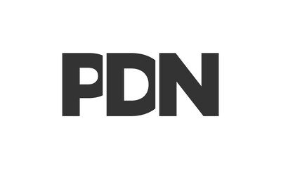 PDN logo design template with strong and modern bold text. Initial based vector logotype featuring simple and minimal typography. Trendy company identity.