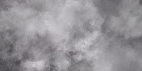 Abstract white and gray isolated cloud cumulus clouds. Gray aquarelle painted realistic fog or mist smoky textured canvas design. White and ash messy wall stucco texture background.	
